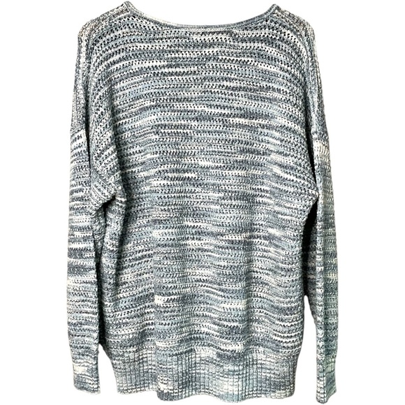 MADEWELL Cotton Blend Southbrook Open Stitch Pullover V-Neck Sweater Space Dye - Picture 5 of 10
